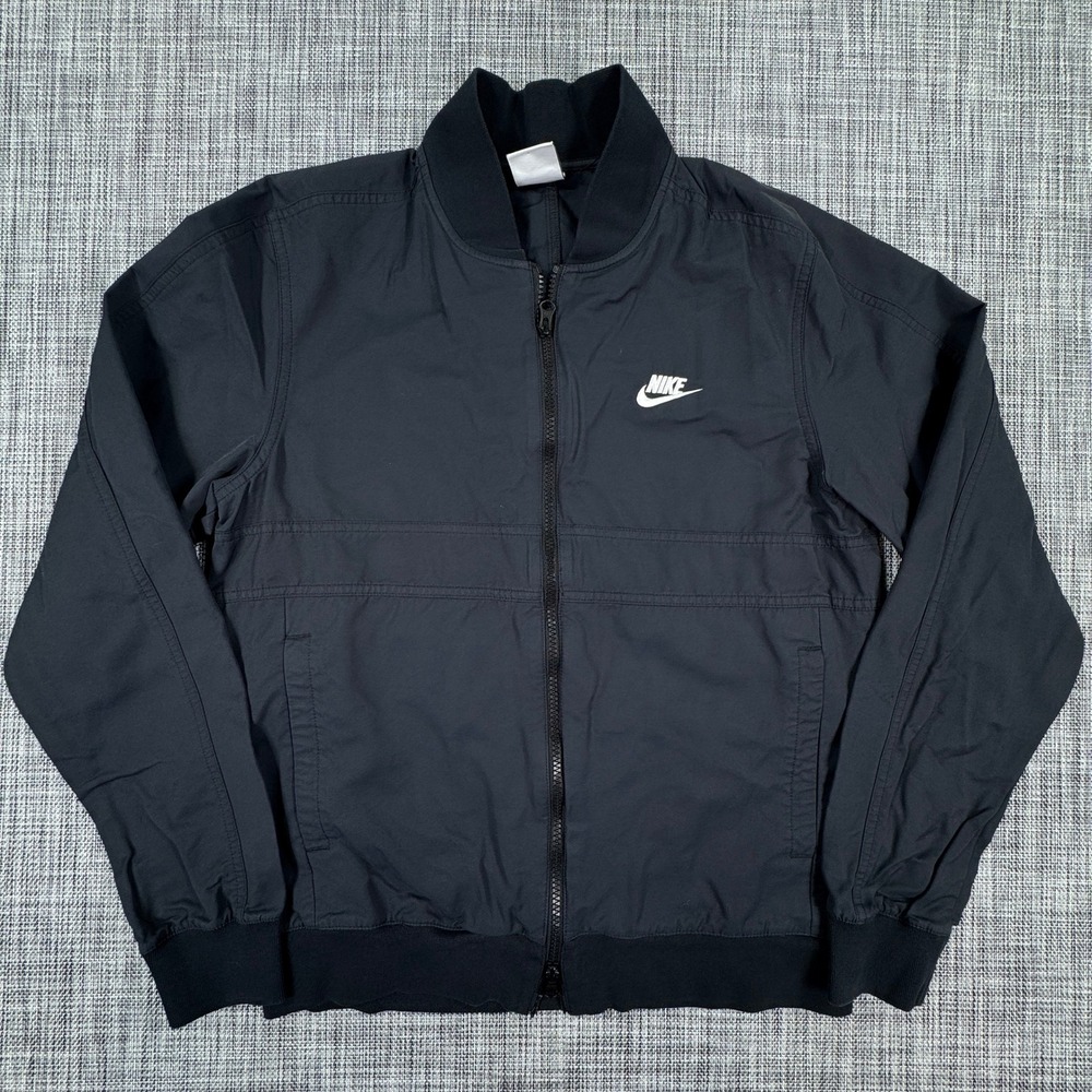 Nike Men's Sportswear Essentials Woven Bomber Jacket Black DN4458-010 Small